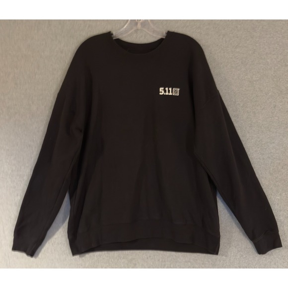 5.11 Tactical Sweatshirt Mens XL Black Crewneck Always Be Ready Logo Pullover - Picture 2 of 8